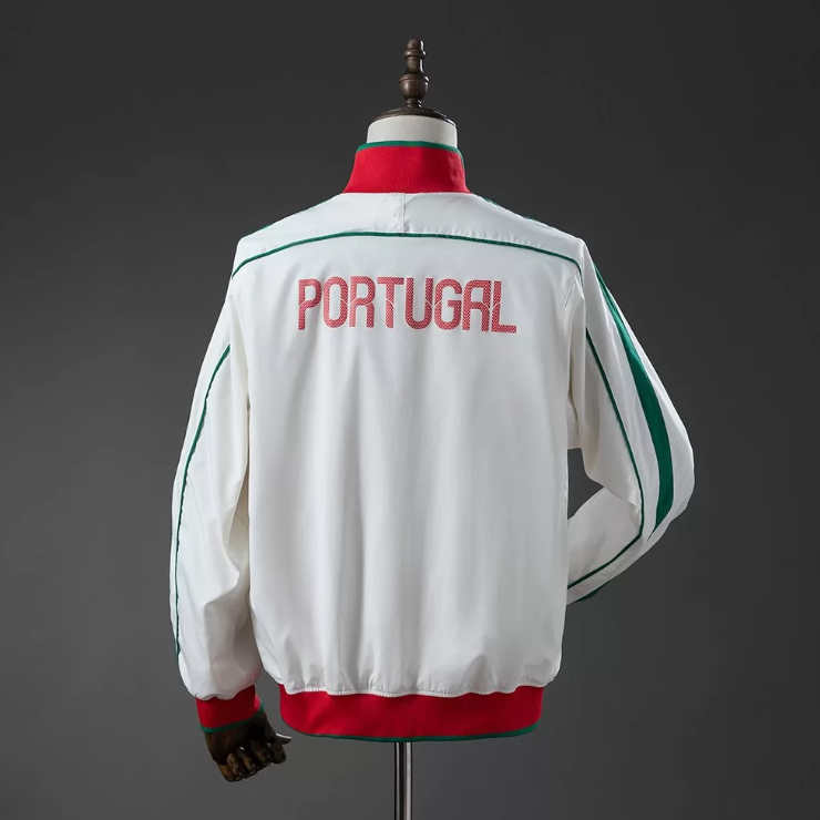 Portugal 2010/11 Retro N98 Fotball Treningsjakke Hvit Rød Herre