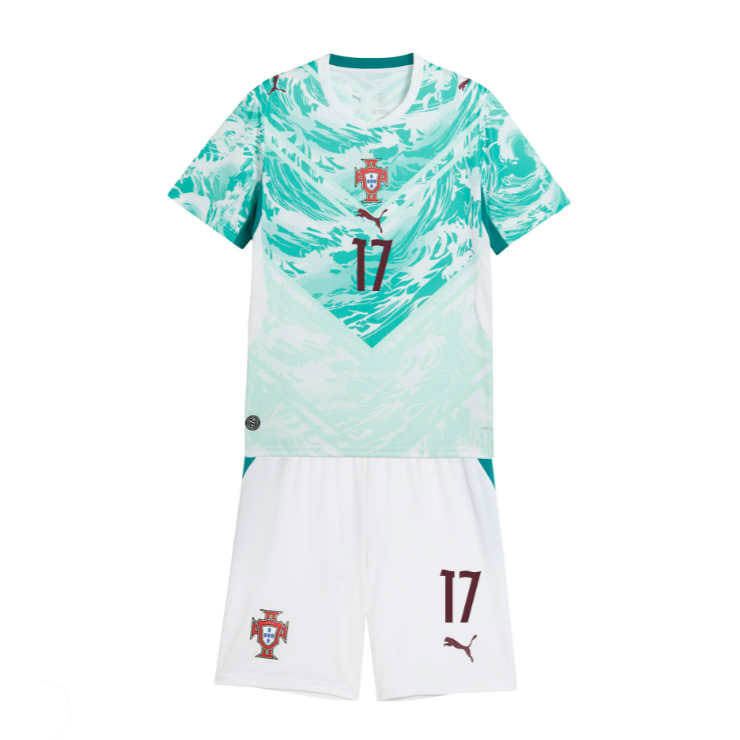 Portugal VM 2026 Bortedraktsett Barn Rafael Leão 17 Kortermet Fotballdrakt