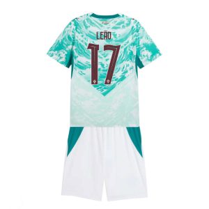 Portugal VM 2026 Bortedraktsett Barn Rafael Leão 17 Kortermet Fotballdrakt
