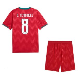 Portugal VM 2026 Hjemmedraktsett Barn Bruno Fernandes 8 Kortermet Fotballdrakt