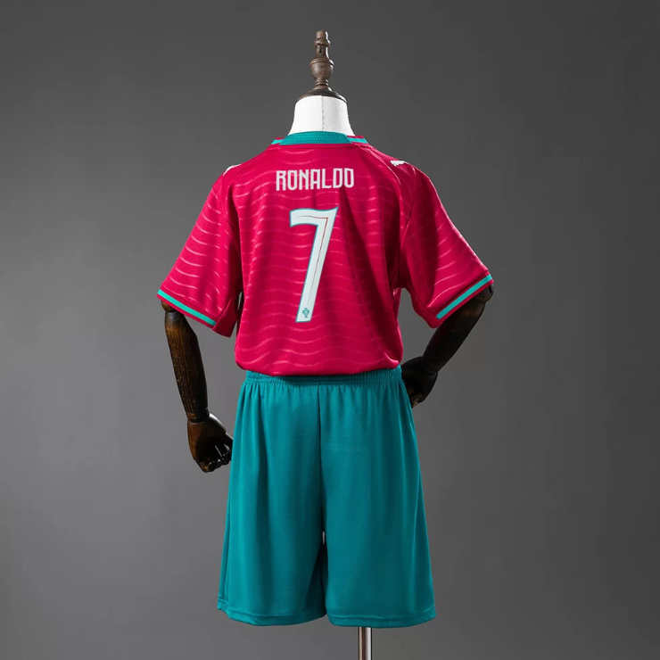 Portugal VM 2026 Landslagsdrakt Hjemmedrakt Barn RONALDO 7 Fotballdraktsett
