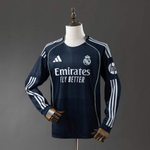 Real Madrid Bortedrakt 2025/26 Langermet Herre Fotballdrakt