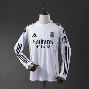 Real Madrid Hjemmedrakt 2025/26 Langermet Herre Fotballdrakt