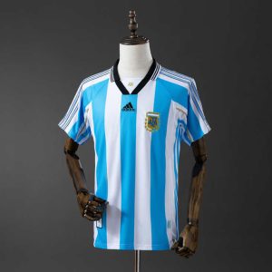 Retro Argentina 1998 Hjemmedrakt Fotballdrakt Herre