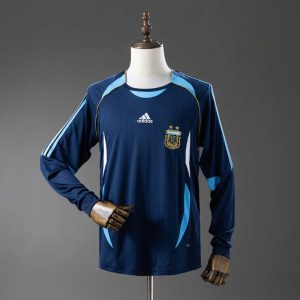 Retro Argentina 2006 Bortedrakt Langermet Herre Fotballdrakt