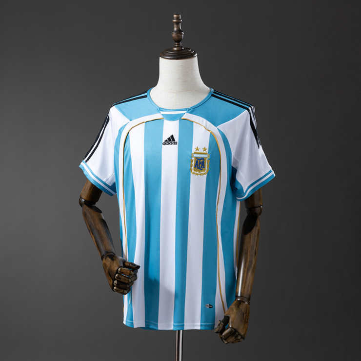 Retro Argentina 2006 Hjemmedrakt Fotballdrakt Herre