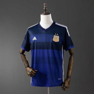 Retro Argentina 2014 Bortedrakt Fotballdrakt Herre