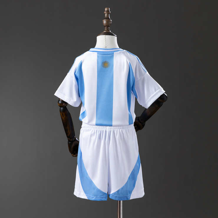 Retro Argentina 2024 Hjemmedrakt Barn Fotballdraktsett