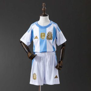 Retro Argentina 2024 Hjemmedrakt Barn Fotballdraktsett