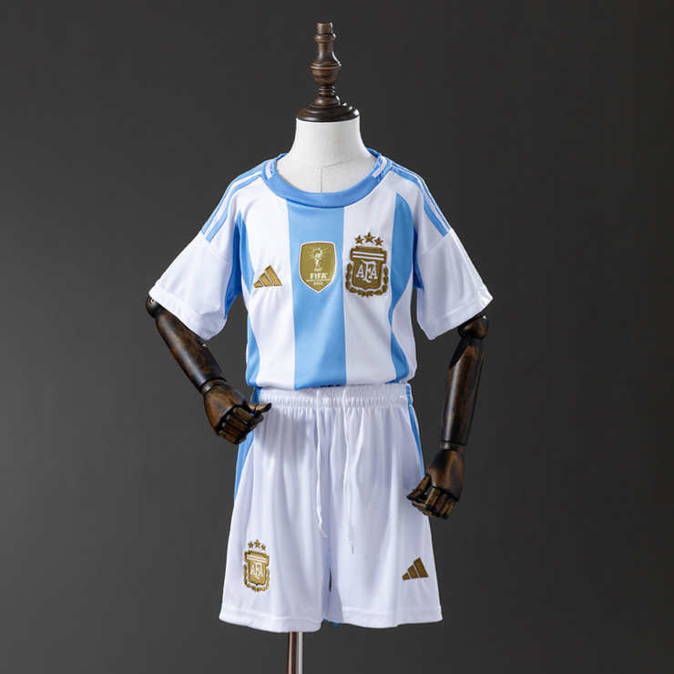 Retro Argentina 2024 Hjemmedrakt Barn Fotballdraktsett