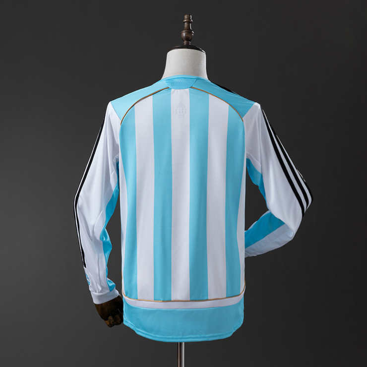 Retro Argentina Hjemmedrakt 2006 Langermet Herre Fotballdrakt