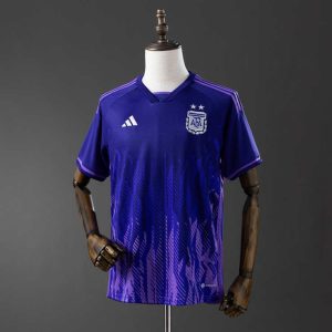 Retro Argentina VM 2022 Bortedrakt Fotballdrakt Herre
