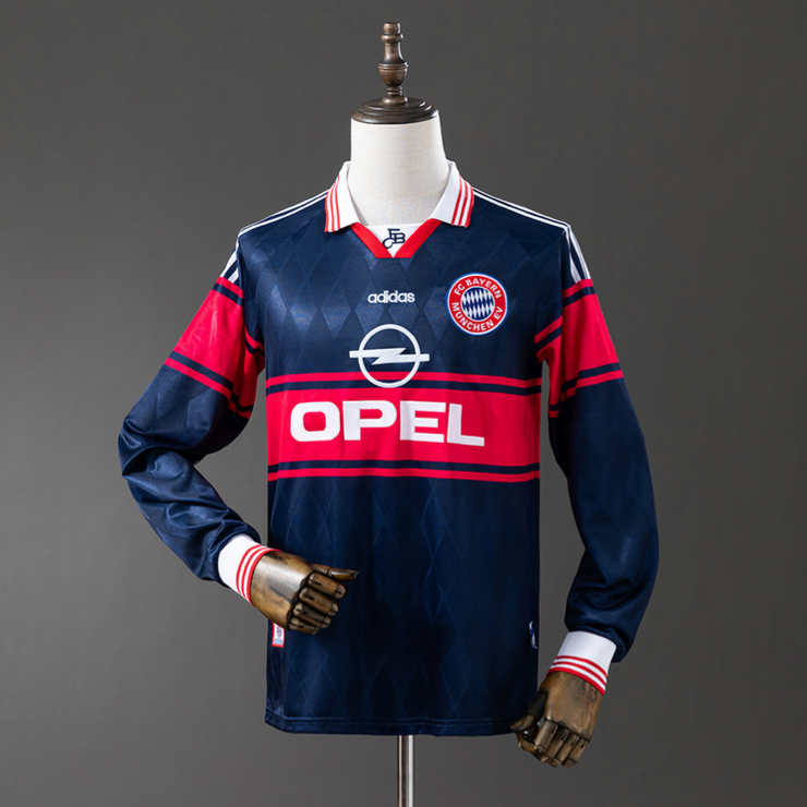 Retro Bayern München Bortedrakt 1997/98 Langermet Herre Fotballdrakt