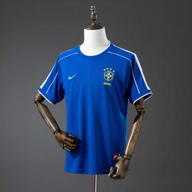 Retro Brasil 1998 Bortedrakt Herre Fotballdrakt