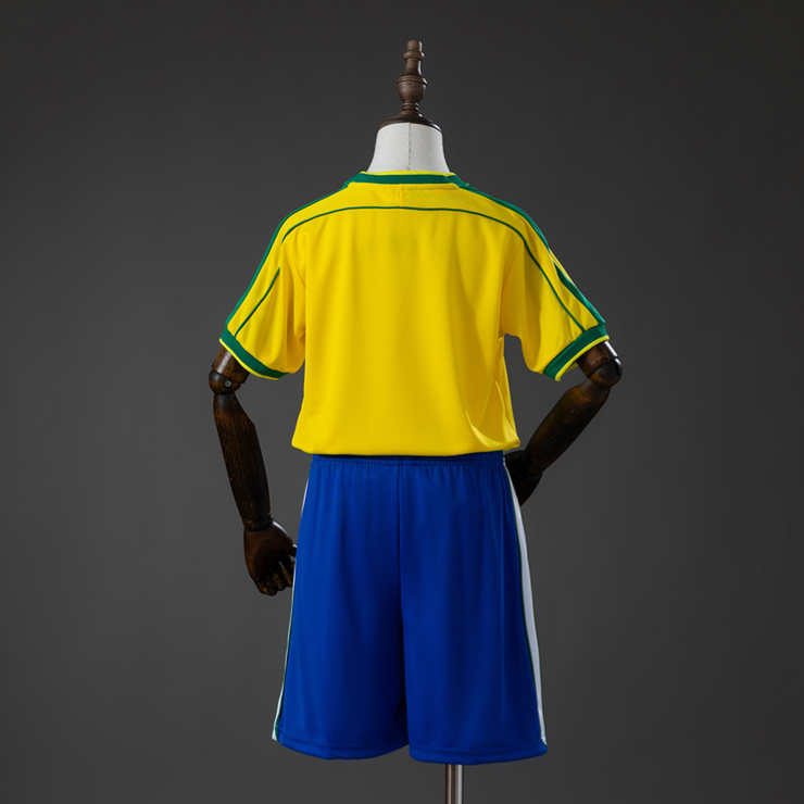 Retro Brasil 1998 Hjemmedrakt Barn Fotballdraktsett