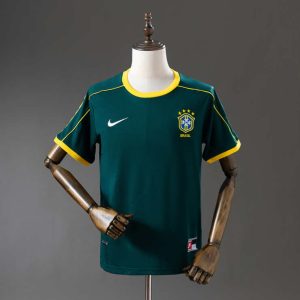 Retro Brasil 1998 Keeperdrakt Mørkegrønn Herre Fotballdrakt