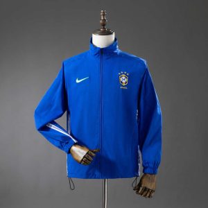 Retro Brasil 1998 Vindjakke Blå Herre Fotballdrakt