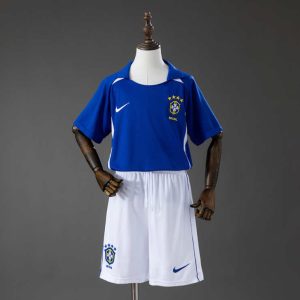 Retro Brasil 2002 Bortedrakt Barn Fotballdraktsett
