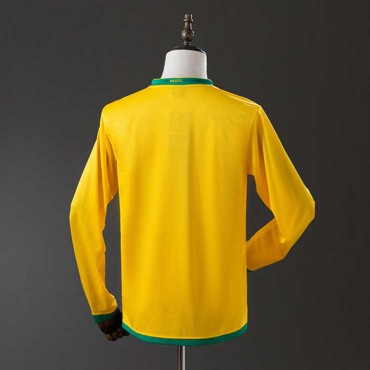 Retro Brasil 2006 Hjemmedrakt Langermet Herre Fotballdrakt