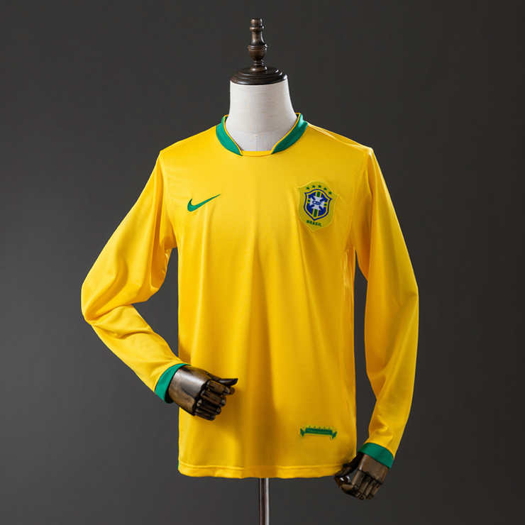 Retro Brasil 2006 Hjemmedrakt Langermet Herre Fotballdrakt