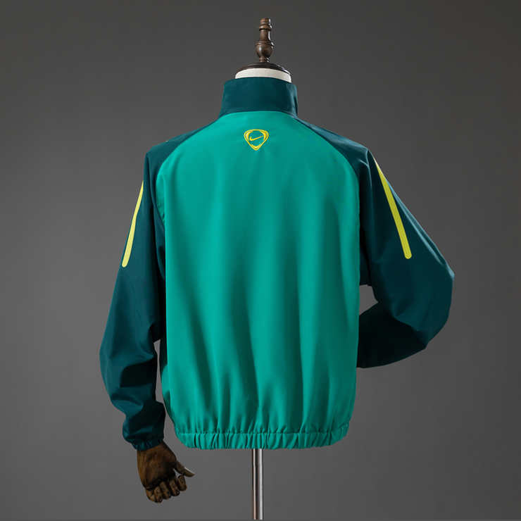 Retro Brasil 2010 Grønn Vindjakke Herre Fotballdrakt