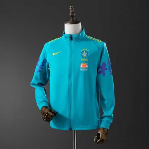Retro Brasil 2022/23 Vindjakke Innsjøblå Herre Fotballdrakt