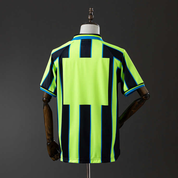 Retro Manchester City 1998/99 Bortedrakt Fotballdrakt Herre