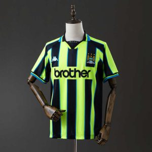 Retro Manchester City 1998/99 Bortedrakt Fotballdrakt Herre