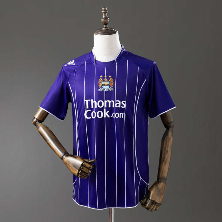 Retro Manchester City 2007/08 Bortedrakt Fotballdrakt Herre
