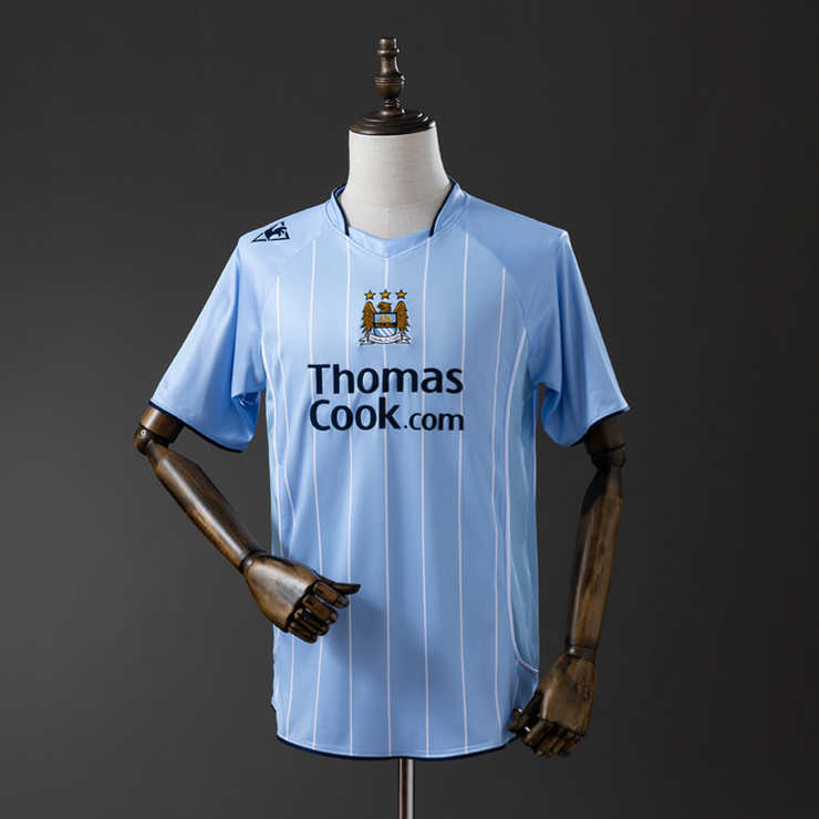 Retro Manchester City 2008/09 Hjemmedrakt Fotballdrakt Herre