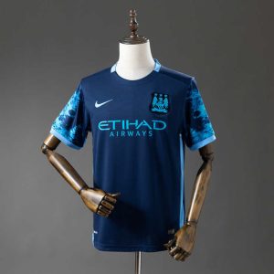 Retro Manchester City 2015/16 Bortedrakt Fotballdrakt Herre