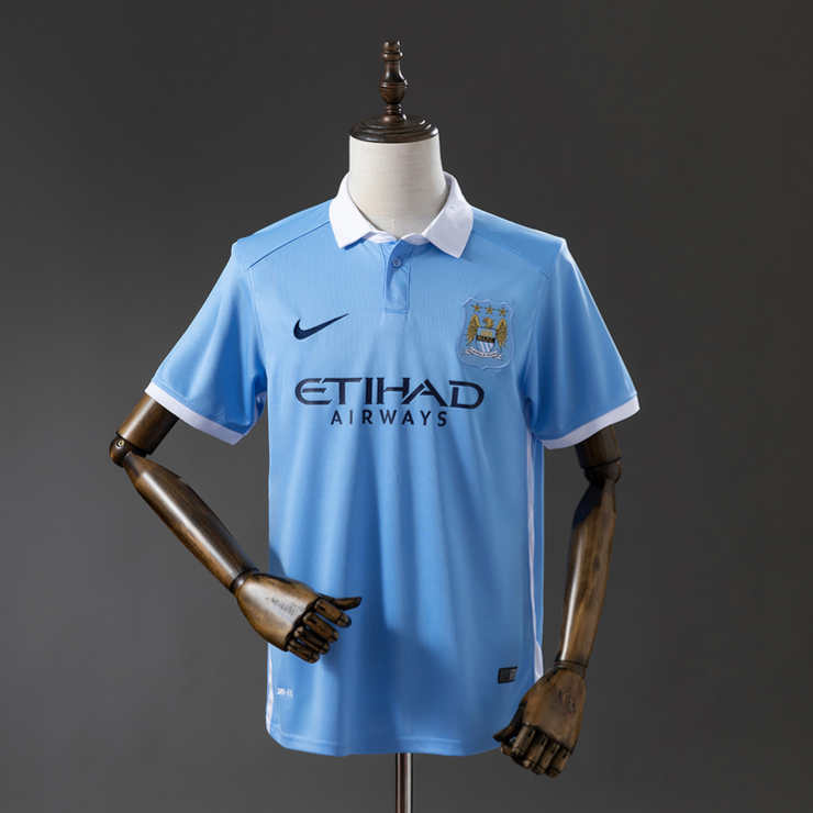 Retro Manchester City 2015/16 Hjemmedrakt Fotballdrakt Herre