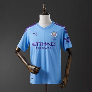 Retro Manchester City 2019/20 Hjemmedrakt Fotballdrakt Herre