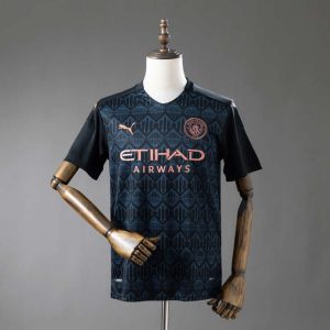 Retro Manchester City 2020/21 Bortedrakt Fotballdrakt Herre