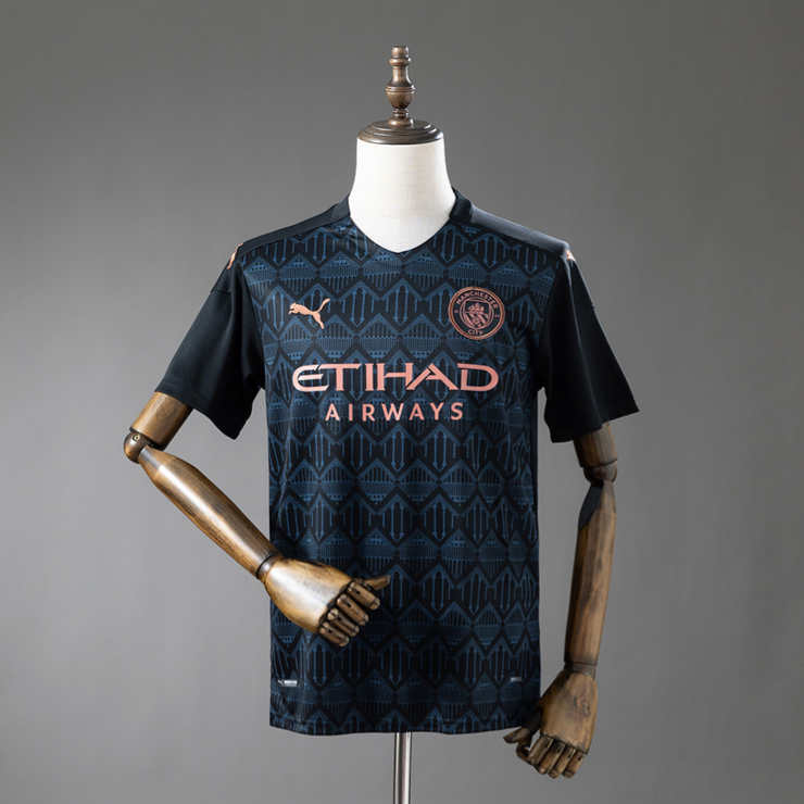 Retro Manchester City 2020/21 Bortedrakt Fotballdrakt Herre