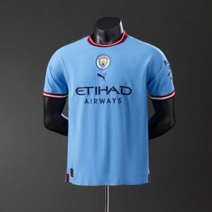Retro Manchester City 2022/23 Hjemmedrakt Fotballdrakt Herre