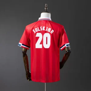 Retro Norge hjemmedrakt 1998 landslagsdrakt – Solskjær 20 herre fotballdrakt
