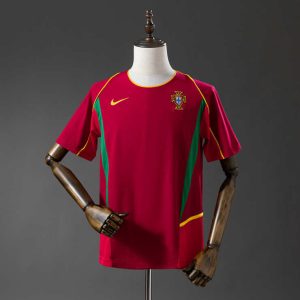 Retro Portugal 2002 Hjemmedrakt Fotballdrakt Herre