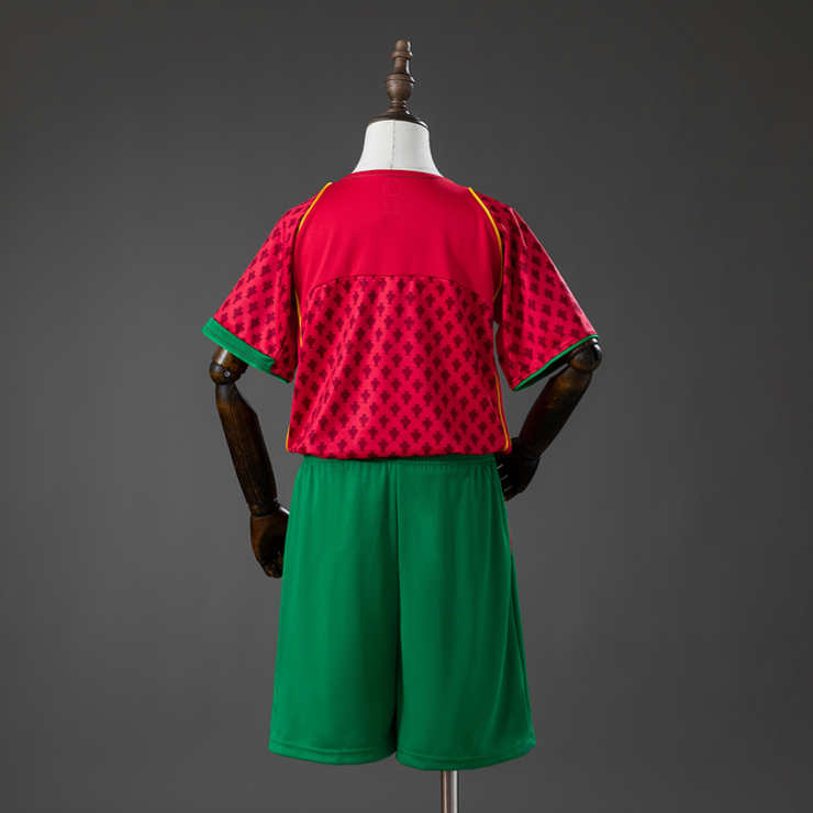 Retro Portugal Hjemmedrakt 2004 Barn Fotballdraktsett