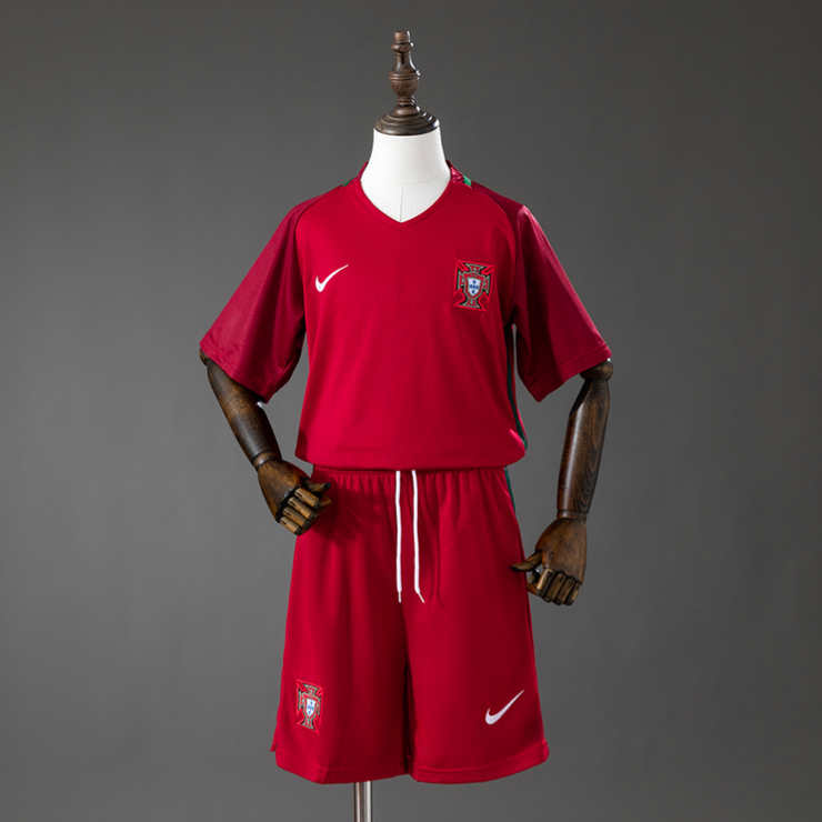Retro Portugal Hjemmedrakt 2016/17 Barn Fotballdraktsett