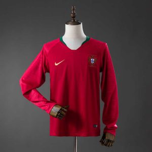 Retro Portugal Hjemmedrakt 2018 Langermet Herre Fotballdrakt