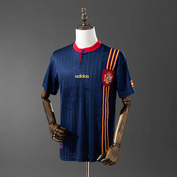 Retro Spania 1996 Bortedrakt Fotballdrakt Herre