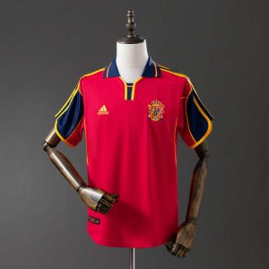 Retro Spania 2000 Hjemmedrakt Fotballdrakt Herre