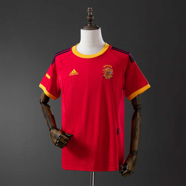 Retro Spania 2002 Hjemmedrakt Fotballdrakt Herre