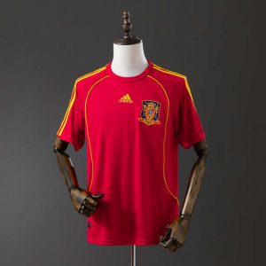 Retro Spania 2008 Hjemmedrakt Fotballdrakt Herre