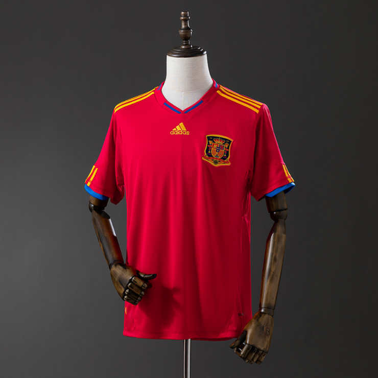 Retro Spania 2010 Hjemmedrakt Fotballdrakt Herre