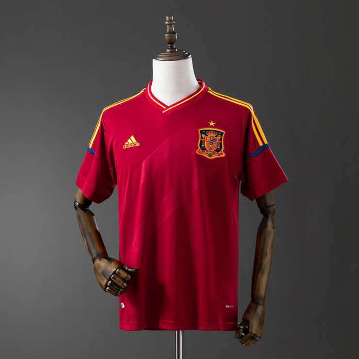 Retro Spania 2012 Hjemmedrakt Fotballdrakt Herre