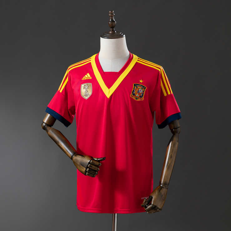 Retro Spania 2013 Hjemmedrakt Fotballdrakt Herre