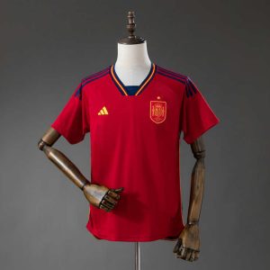 Retro Spania 2022 Hjemmedrakt Fotballdrakt Herre