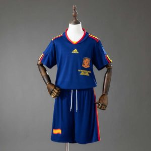 Retro Spania Landslag 2010 Bortedrakt Barn Fotballdraktsett